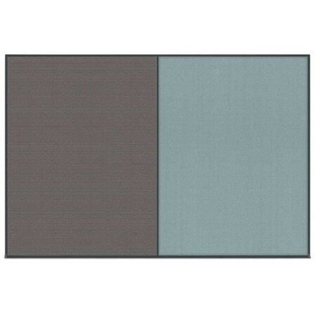 United Visual Products Enclosed Corkboard, 1 Door, 60"x36", 4" Fra UV3403-GOLD-CORK
